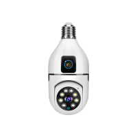 Wifi dual lens bulb camera