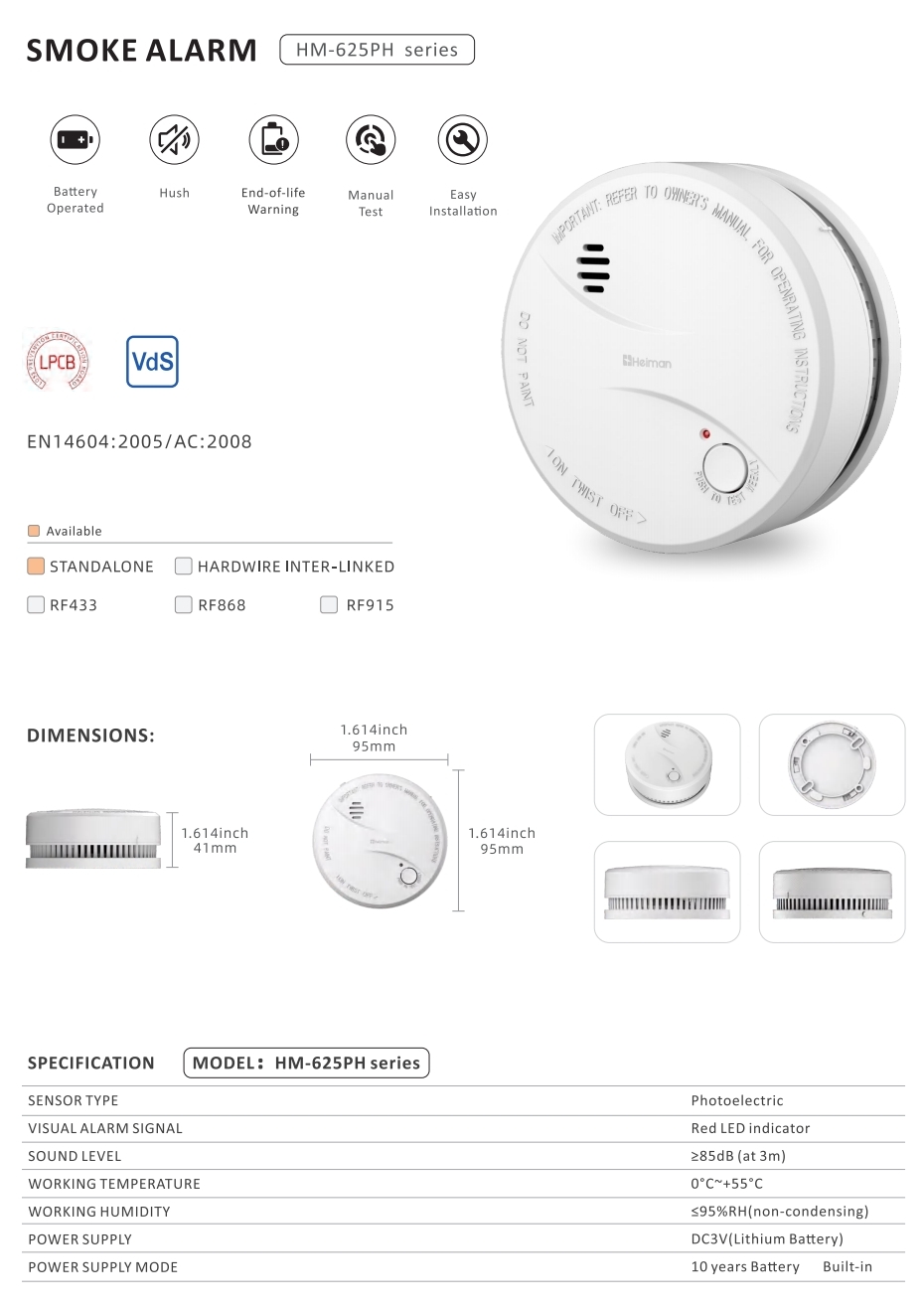 Smoke Alarm HM-625PH series