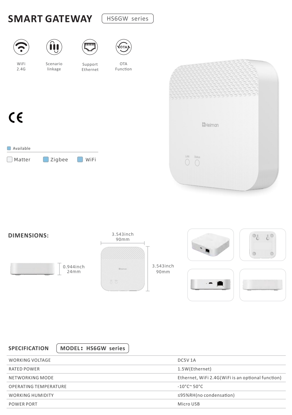 Smart Gateway Heiman HS6GW series